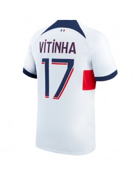 Paris Saint-Germain Vitinha Ferreira #17 Replika Borta Kläder 2023-24 Kortärmad